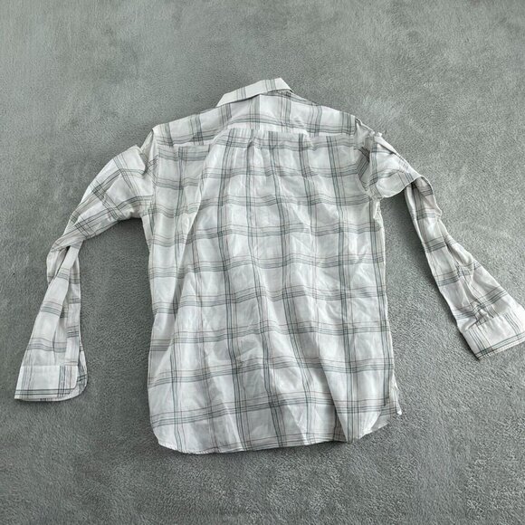 Boss Orange Mens Long-Sleeve Plaid Shirt L Cotton Green & White   2271 - Picture 2 of 9